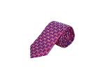 100% silk men's tie, handcrafted in Italy, red, 150x7cm