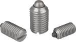 Spring plungers with slot and thrust pin stainless steel