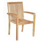 stackable garden chair teak wood