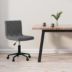 Office chair swivel velvet dark gray