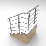 Aluminum Square handrail system- Handrail system- Square system-balustradesystem