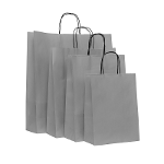 Paper Bag Gray Twisted Premium