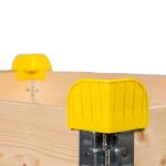 Stacking corners for pallet collars, yellow