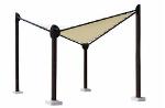 BUTTERFLY TENT with JUT FABRIC 100x100x2 mm four aluminum ex