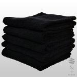 Hotel Face Cloths - Plain Black - 100% Cotton - 400gr