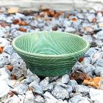 Vintage Wooden Bowl - Green Dream