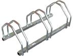 Zinc-coated Bicycle rack - 3 bikes Face-to-face positiio ...
