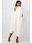 Miss city official oversize bat dress with braid white DPMCO03
