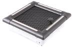 Ventilation fireplace grill EXCLUSIVE 16x16cm with graphite / inox shutter