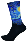 Starry Night Patterned Bottom Cotton Printed Socks