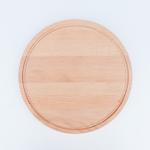 Thick Beech Round Cutting Board With Groove