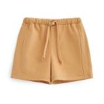 Ocher Cotton Loose Fit Shorts