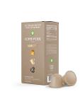Coffee pods box square bottom shaped large size kraft brown eco-friendly