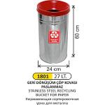 27 LT Stainless Zero Waste Recycling Bucket 1801-1802-1803