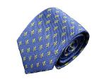 Fleur de Lis Tie - 100% silk, blue, men's, 150x8cm