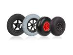 Wheels with polyurethane tyres