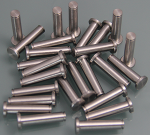 Stainless steel flat head dowel.