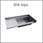 Stainless steel sink top