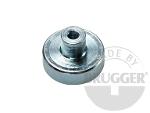 Flat pot magnets SmCo, with screwed bush, galvanized