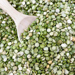 Hulled organic green peas
