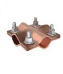 Conductor connection clamp copper (fourways)