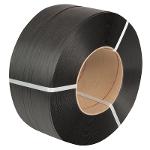 Polypropylene tape 15mm*0.8mm*1800m, black, stretch