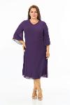 Plus Size Purple Colored Chiffon Dress