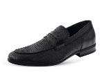 Men's formal shoes with ribbing and perforation