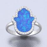 925 sterling silver opal ring