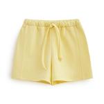 Loose Fit Cotton Shorts Yellow