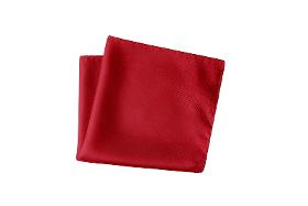 Checkered men's pocket square, 30x30, 100% microfiber - red