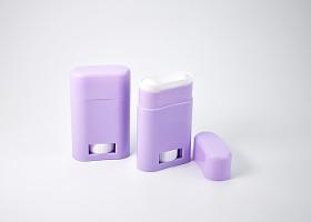 Recyclable travel-size oval deodorant bottle