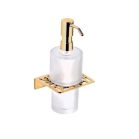 Zeus Gold Soap Dispenser With Glass