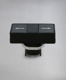 Dual push-button black-black with indicator EPD/F