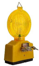 LED warning lamp double sided yellow lens Ø 18cm with sh ...