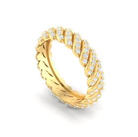 Exquisite Braided Diamond Ring