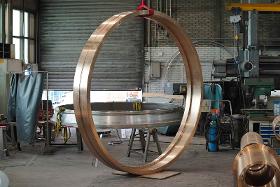 Copper alloy products - Large bronze or cupro sealing ring