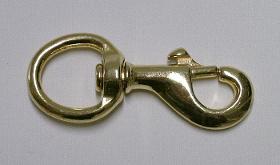 Snap hook with movable, round swivel