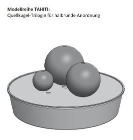 Ball fountain corten steel TRILOGY TAHITI