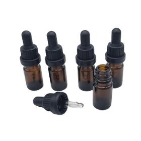 Glass Bottle Amber 5 ml with Assembled Dropper Night