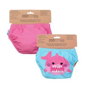 Swimwear Diaper (2pcs Set) – Pink Shark