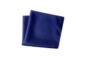 Men's pocket square checkered design microfiber - royal blue
