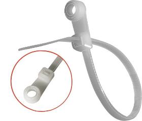 Plw1s White Nylon Cable Ties 6.6 With Hang Hole