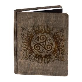 Wooden notebook Triskel