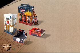 Production of cardboard advertising packaging
