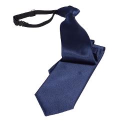 Blue Elastic Band Safety Tie - Pre-tied, 51x7cm, Satin
