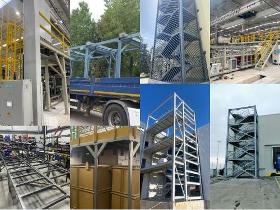 Industrial steel ladders and access platforms
