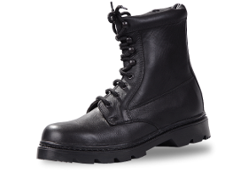 Men's black jungle boots made of genuine leather