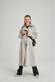 Cool double collar trench coat