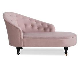 Modern chaise lounge Naomi in lighpink, 165x70x88 cm